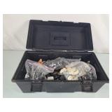 Plastic Toolbox w/Various Sizes of Castor Wheels