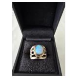Opal Sterling Silver Ring size 8.5