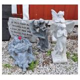 5 garden statues / decor.