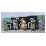 Five Vintage Steins in Original Box