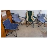 4 folding camp chairs