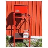 Big red parts cleaner on stand 4