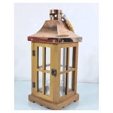 Copper Topped Lantern - 16"H