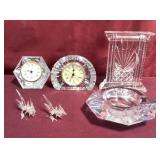 Two Staiger Clocks From Germany, Heavy Glass