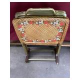 Vintage Metal TV Tray Set