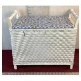 Vintage Wicker Bench