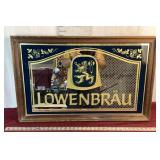 Vintage Lowenbrau Mirrored Beer Advertising Sign