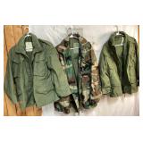 Three Cold Weather Military Jackets