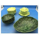 Lime Green & Dark Green Dinnerware