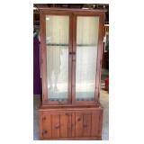 Excellent Solid Knotty Pine Gun Case With Keys