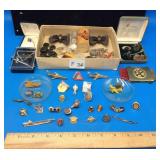 Vintage Lot of Menï¿½s and Military Jewelry