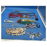 Large Lot of Wearable Costume Jewelry Necklaces