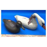 Brass Duck And Wooden Goose Decoys