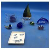Art Glass Fish & Water Creatures & Sailboat/More