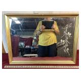 Nice Etched Glass Wall Mirror