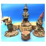3 Tom Clark Gnomes + 2 Display Logs