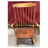 Vintage Solid Maple Rocking Chair