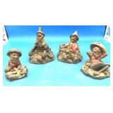 4 Signed Medium Size Tom Clark Gnomes