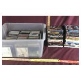 Tote of Assorted CDs and Dvds