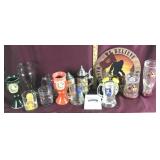 Lot Of Drinking Mug/Glasses & Redskins Decor