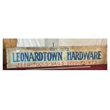 Handmade Leonardtown Hardware, Wood Sign