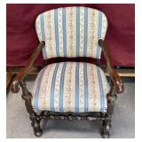 Ornate Vintage Upholstered/wood Chair