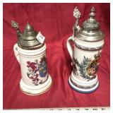 Two Beautiful German Steins, Littopane Bottoms