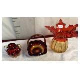 Beautiful Vintage Amberina And Art Glass