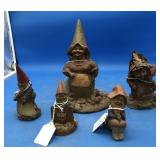 5 Various Size Tom Clark Gnomes