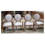 Gorgeous Set of 4 Upholstered/wood Chairs