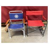 Two Portable Folding Portable Event/beach Chairs