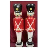 Two Vintage Blow Mold Nutcrackers