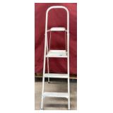 Holding Aluminum Ladder