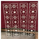 Four Ornate Metal Panels
