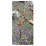 Nice Vintage Wrought Iron Standing Candleholders