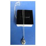 Sterling Silver Green Amethyst & Diamond Accent