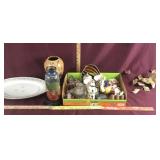 Lot of Assorted Knickknacks & Vintage McCoy Vase