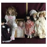 Lot of Porcelain Dolls