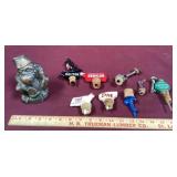 Vintage Brass Koko the Wise Bank & Bar Cork Tops