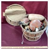 Vintage Crab Basket of Boat Buoys
