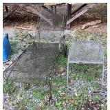 Wrought Iron Outdoor Lounge Chair, Small Table
