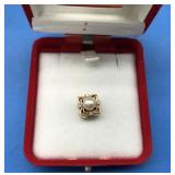 14K Gold Pearl & Diamond Slide for a Slide