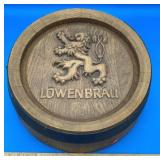 Lowenbrau Barrel Top Style Decorative Wall Art