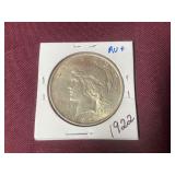 1922 Peace Silver Dollar AU+