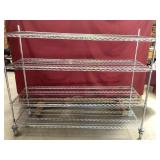 Welded Wire NSF Shelving Rack on Wheels