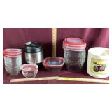 Lot of Rubbermaid Glass Tubberware