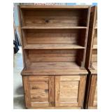 Solid Knotty Pine Hutch Cabinet