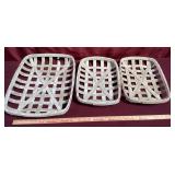 3 Small Vintage Tobacco Baskets