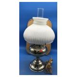 Electric Rayo Oil Lamp Style Lamp w/ Milk Glass