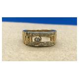 18K Gold Floating Diamond Ring